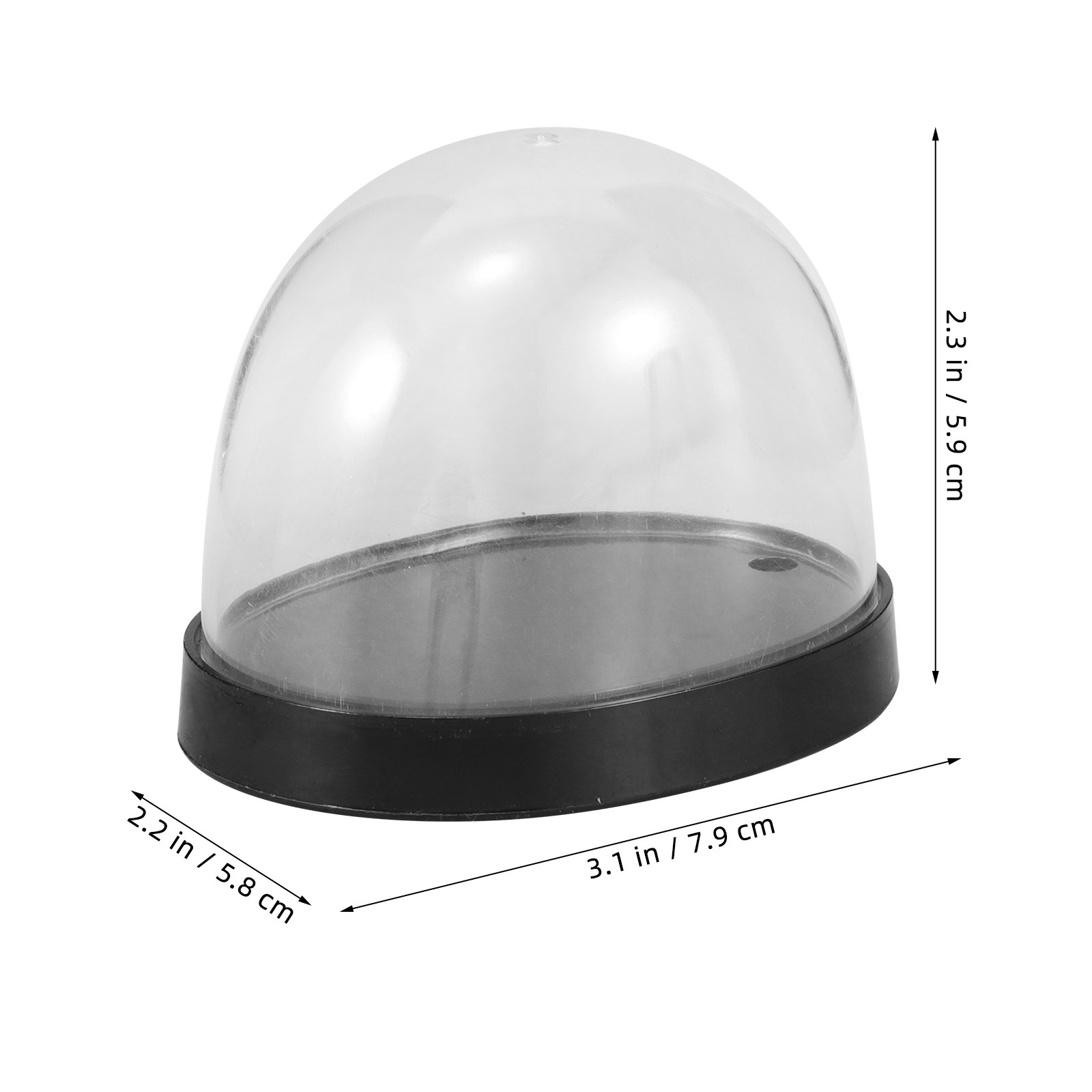 5Sets Transparent Plastic Cloc - Plastic Dome Clear 评论和价格